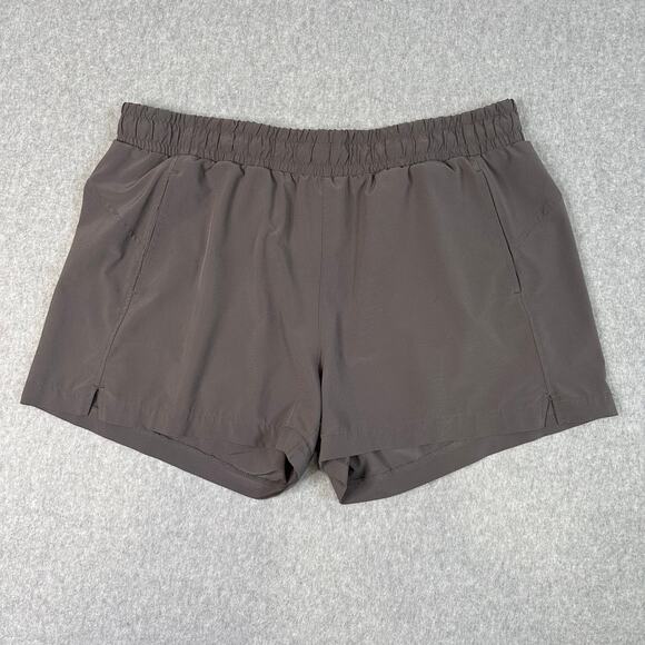 Z by Zella Running Shorts Gray Tan WMNS SZ 2X Stretchy Activewear Athletica Plus - Picture 1 of 4